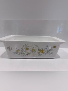 Vintage Corning Ware Wildflower P-315-B 2 Quart Baking Dish Casserole 9x5x3 USA